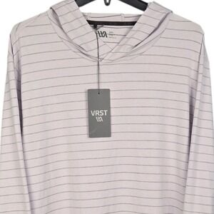 VRST Essential Hoodie Mens XXL Light Purple‎ Stripe Stretch Pullover Casual NWT